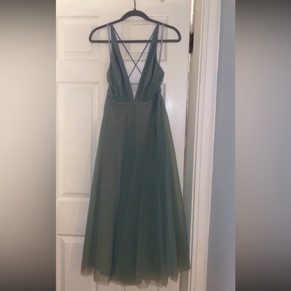 Hello Molly KISS THE GIRL MIDI DRESS SAGE